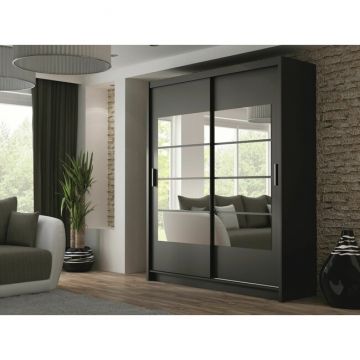 Dulap Toronto dulap cu usi culisante din pal melaminat cu feronerie de calitate și compartimentare practică, 180x61x215 cm