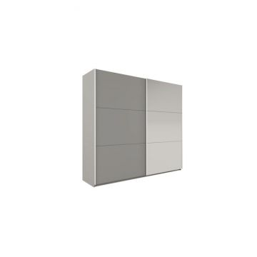 Dulap Vigo PAL Melaminat, Usi Glisante, 200x65x215 cm Platinium Dulap Vigo PAL Melaminat, Usi Glisante, 200x65x215 cm Platinium