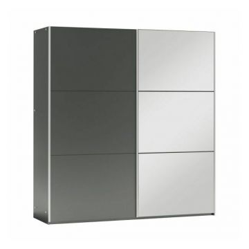 Dulap Vigo, spațiu generos și design modern, material PAL și MDF, 225 cm, grafit Dulap Vigo, spațiu generos și design modern, material PAL și MDF, 225 cm, grafit