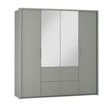 Dulap Wieden cu structură modernă și PAL melaminat, 208x65x217 cm, platinum