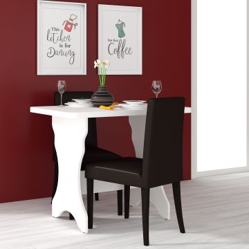 Masa bucatarie KC-2 ro,90x60x73 cm, alb