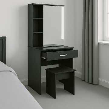 Masa de toaleta cu oglinda Zelia, 60x40x151 cm Masa de toaleta cu oglinda Zelia, 60x40x151 cm