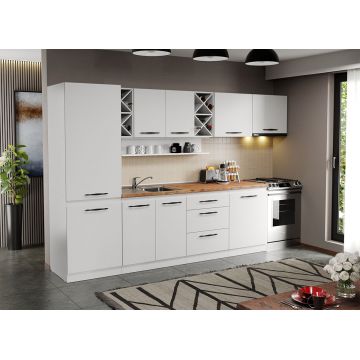 Mobila Bucatarie alba Aroma - 06 - 320 cm Mobila Bucatarie alba Aroma - 06 - 320 cm