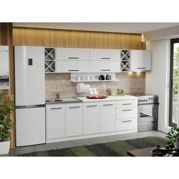 Mobila Bucatarie alba Sofi - 05 - 280 cm Mobila Bucatarie alba Sofi - 05 - 280 cm