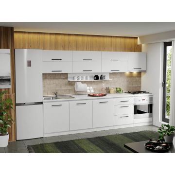 Mobila Bucatarie alba Sofi - 07 - 300 cm Mobila Bucatarie alba Sofi - 07 - 300 cm