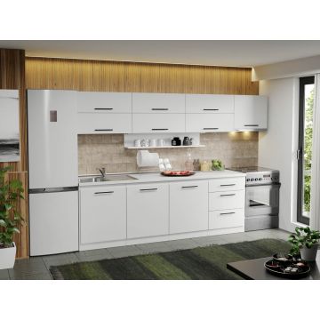 Mobila Bucatarie alba Sofi - 08 - 300 cm Mobila Bucatarie alba Sofi - 08 - 300 cm