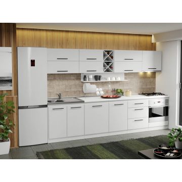 Mobila Bucatarie alba Sofi - 16 - 310 cm Mobila Bucatarie alba Sofi - 16 - 310 cm