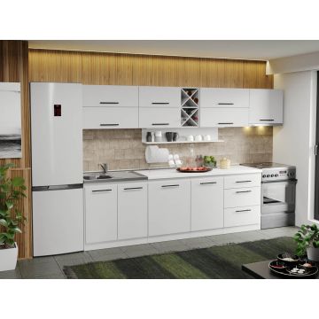 Mobila Bucatarie alba Sofi - 17 - 310 cm Mobila Bucatarie alba Sofi - 17 - 310 cm