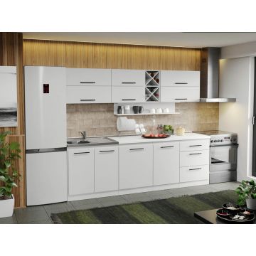 Mobila Bucatarie alba Sofi - 18 - 250 cm Mobila Bucatarie alba Sofi - 18 - 250 cm