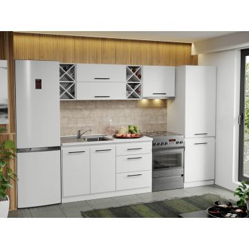 Mobila Bucatarie alba Sofi - 30 - 260 cm Mobila Bucatarie alba Sofi - 30 - 260 cm