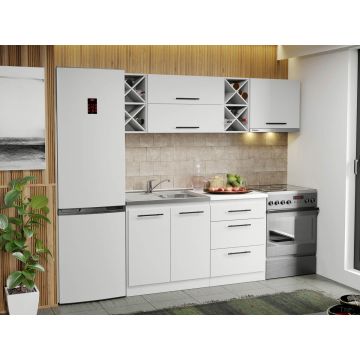 Mobila Bucatarie alba Sofi - 33 - 200 cm Mobila Bucatarie alba Sofi - 33 - 200 cm