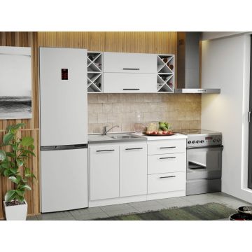 Mobila Bucatarie alba Sofi - 34 - 140 cm Mobila Bucatarie alba Sofi - 34 - 140 cm