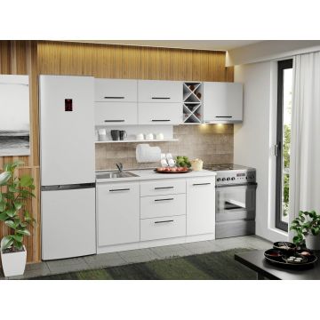 Mobila Bucatarie alba Sofi - 36 - 210 cm Mobila Bucatarie alba Sofi - 36 - 210 cm