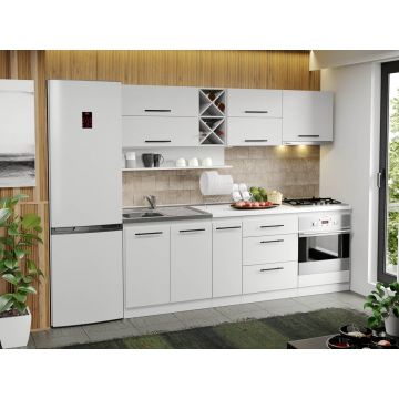 Mobila Bucatarie alba Sofi - 44 - 230 cm Mobila Bucatarie alba Sofi - 44 - 230 cm