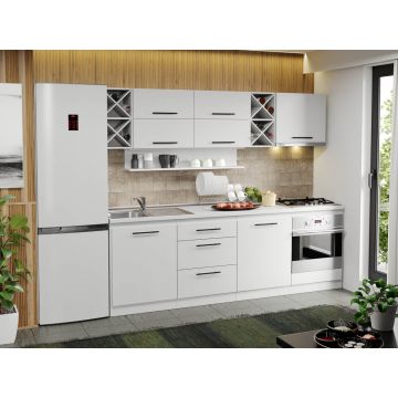 Mobila Bucatarie alba Sofi - 47 - 240 cm Mobila Bucatarie alba Sofi - 47 - 240 cm