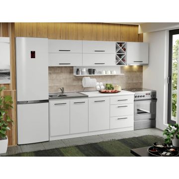 Mobila Bucatarie alba Sofi - 51 - 250 cm Mobila Bucatarie alba Sofi - 51 - 250 cm