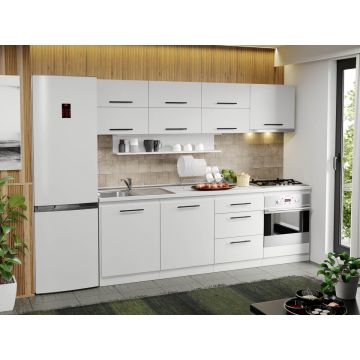 Mobila Bucatarie alba Sofi - 53 - 240 cm Mobila Bucatarie alba Sofi - 53 - 240 cm