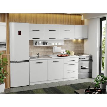 Mobila Bucatarie alba Sofi - 54 - 240 cm Mobila Bucatarie alba Sofi - 54 - 240 cm