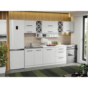 Mobila Bucatarie alba Sofi - 59 - 260 cm Mobila Bucatarie alba Sofi - 59 - 260 cm