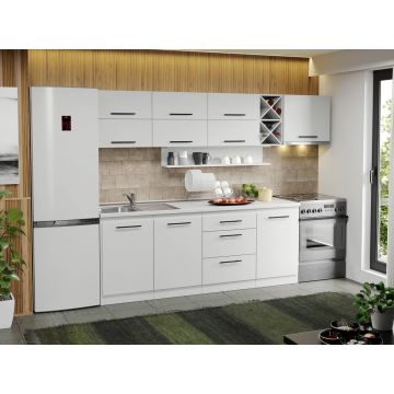 Mobila Bucatarie alba Sofi - 62 - 270 cm Mobila Bucatarie alba Sofi - 62 - 270 cm