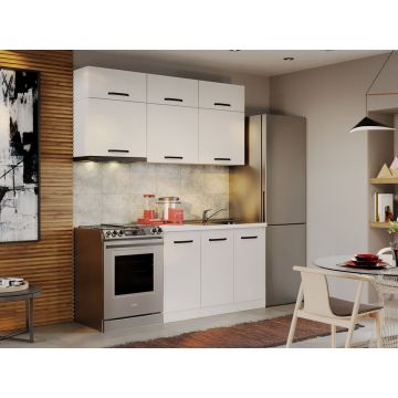 Mobila Bucatarie Fog Alba - 10 - 180 cm Mobila Bucatarie Fog Alba - 10 - 180 cm