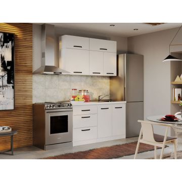 Mobila Bucatarie Fog Alba - 14 - 140 cm Mobila Bucatarie Fog Alba - 14 - 140 cm