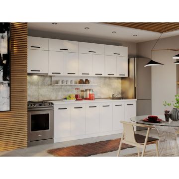 Mobila Bucatarie Fog Alba - 25 - 300 cm Mobila Bucatarie Fog Alba - 25 - 300 cm