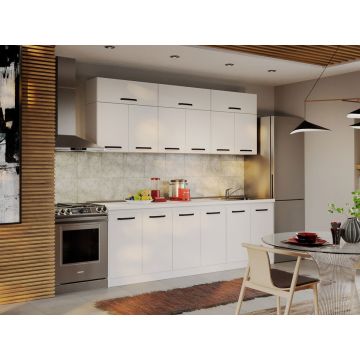 Mobila Bucatarie Fog Alba - 26 - 240 cm Mobila Bucatarie Fog Alba - 26 - 240 cm
