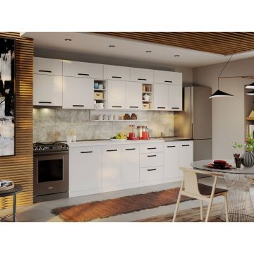 Mobila Bucatarie Fog Alba - 31 - 340 cm Mobila Bucatarie Fog Alba - 31 - 340 cm