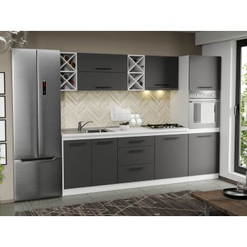 Mobila Bucatarie Gri Sofi - 100 - 260 cm Mobila Bucatarie Gri Sofi - 100 - 260 cm