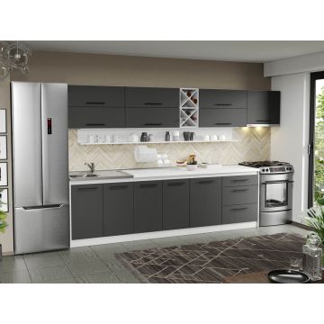 Mobila Bucatarie gri Sofi - 90 - 330 cm Mobila Bucatarie gri Sofi - 90 - 330 cm