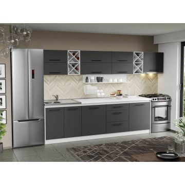 Mobila Bucatarie gri Sofi - 92 - 320 cm Mobila Bucatarie gri Sofi - 92 - 320 cm