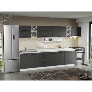 Mobila Bucatarie Gri Sofi - 93 - 340 cm Mobila Bucatarie Gri Sofi - 93 - 340 cm