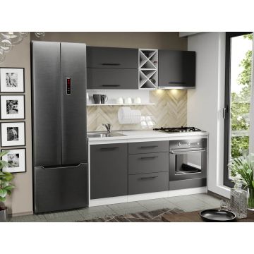 Mobila Bucatarie gri Sofi - 94 - 170 cm Mobila Bucatarie gri Sofi - 94 - 170 cm