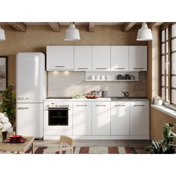 Mobila Bucatarie Rita Alba - 22 - 220 cm Mobila Bucatarie Rita Alba - 22 - 220 cm