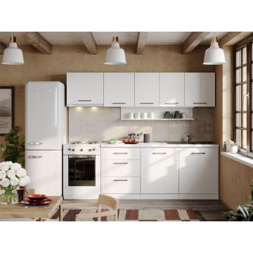 Mobila Bucatarie Rita Alba - 32 - 240 cm Mobila Bucatarie Rita Alba - 32 - 240 cm