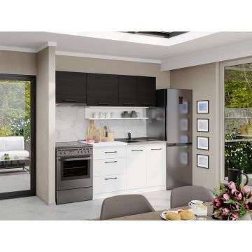 Mobila Bucatarie Rita Ferrara+Alb - 15 - 200cm Mobila Bucatarie Rita Ferrara+Alb - 15 - 200cm