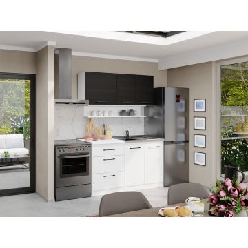 Mobila Bucatarie Rita Ferrara+Alb - 18 - 140cm Mobila Bucatarie Rita Ferrara+Alb - 18 - 140cm