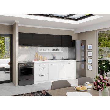 Mobila Bucatarie Rita Ferrara+Alb - 42 - 260cm Mobila Bucatarie Rita Ferrara+Alb - 42 - 260cm