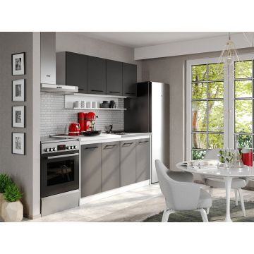 Mobila Bucatarie Rita Gri - 28 - 160cm Mobila Bucatarie Rita Gri - 28 - 160cm