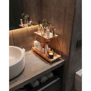 Organizator cu Rafturi Cengo, Aur, 38 x 16 x 42 cm Organizator cu Rafturi Cengo, Aur, 38 x 16 x 42 cm