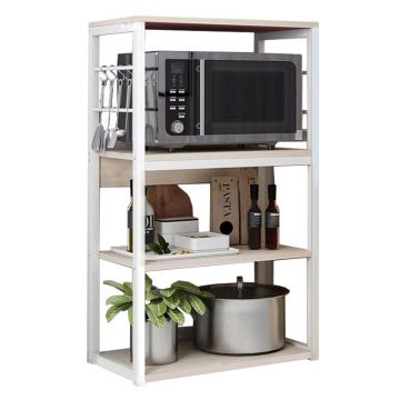 RAFT DE bucatarie Wille  metal alb-Natural 50x35x100cm RAFT DE bucatarie Wille  metal alb-Natural 50x35x100cm