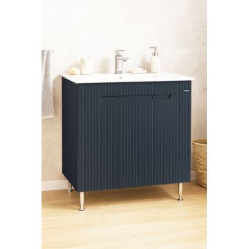 Set Baza front MDF si Lavoar seria 033, 80 cm, antracit