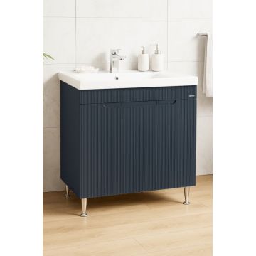 Set Baza front MDF si Lavoar seria 733, 80 cm, antracit Set Baza front MDF si Lavoar seria 733, 80 cm, antracit