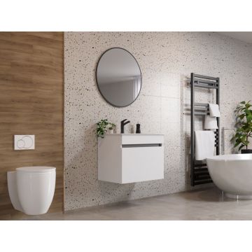 Set Masca Baie Suspendata + Chiuveta 650 + Oglinda Rotunda Albio