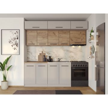 Set Mobila Bucatarie Linea 220 Casmir / Stejar C25