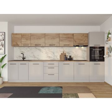 Set Mobila Bucatarie Linea 380 Casmir / Stejar C15