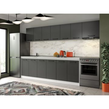 Set Mobila Bucatarie Mina Grafit 300 Gri Antracit C161