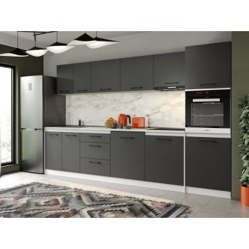 Set Mobila Bucatarie Mina Grafit 320 Gri Antracit C162