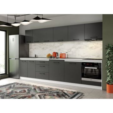 Set Mobila Bucatarie Mina Grafit 320 Gri Antracit C163
